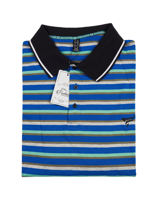 Short sleeve blue/white polo