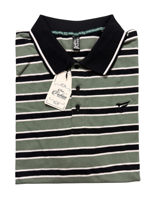 Short sleeve olive/black polo