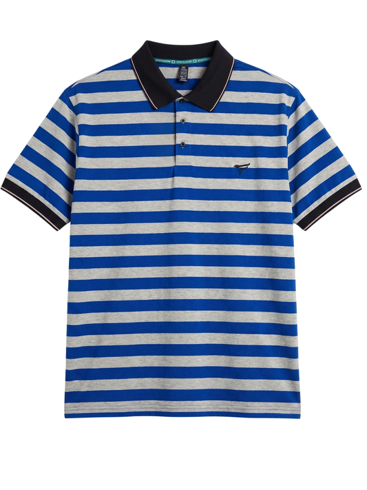 Short sleeve blue/grey polo