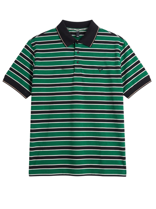 Short sleeve green/black polo