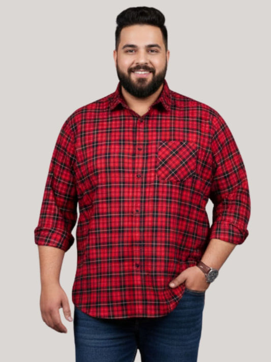 Red/Black Check Casual Shirt